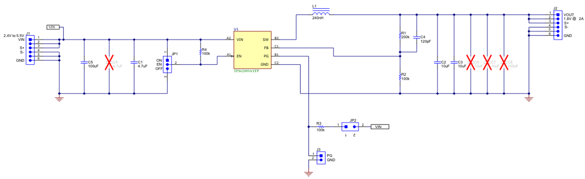 Texas Instruments TPS62089AEVM Evaluation Board